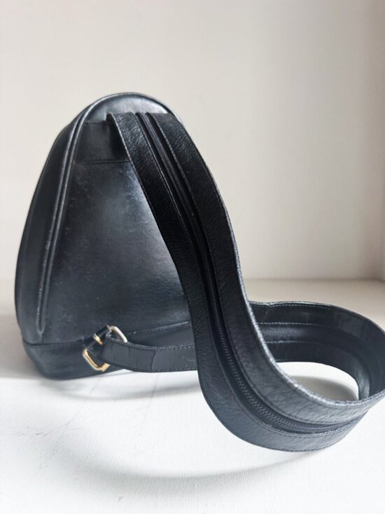 Vintage Joop Black Leather Small Convertible Backpack main image 4